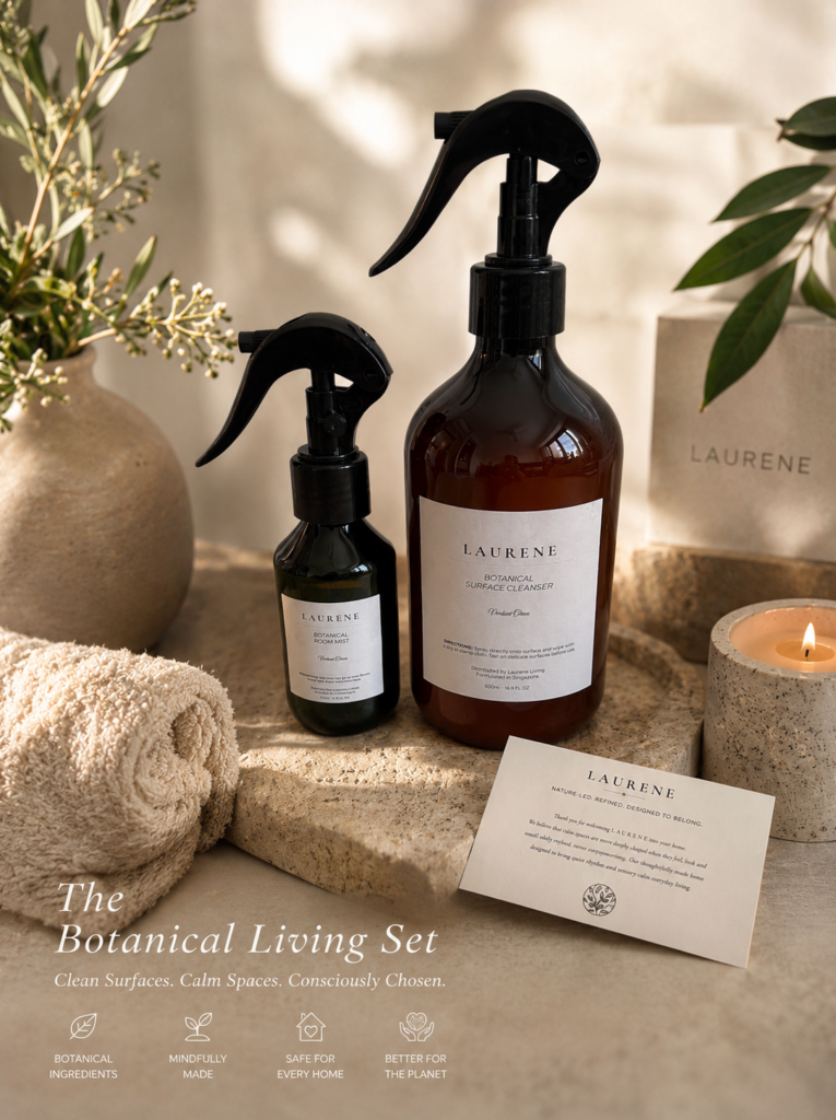 Botanical Living Set bundle — Room Mist and Surface Cleaner gift set